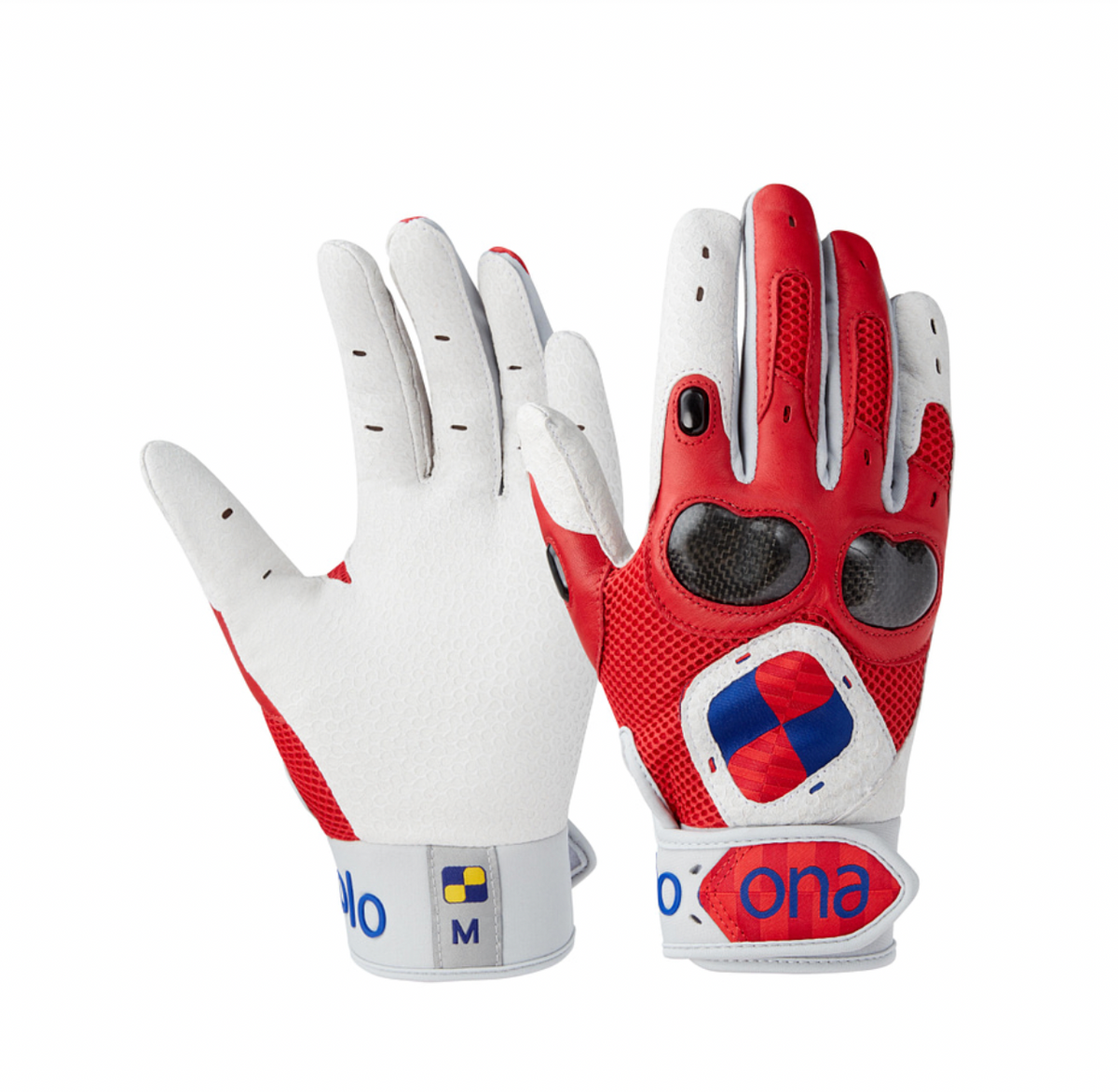 New!! Ona Polo Carbon Pro Gloves Pair V2 Red