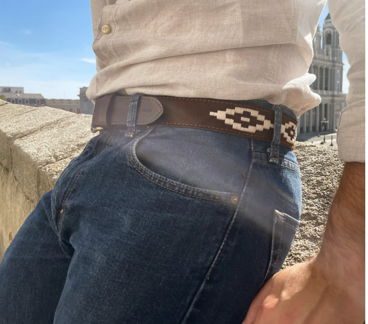 Confianza Suede Pampeano Wide Belt