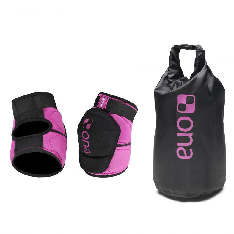 Ona Polo Elbow Guards Pink & Black
